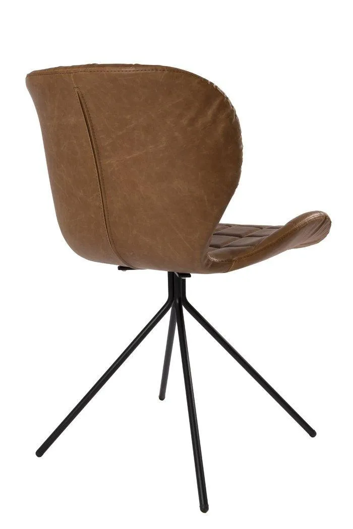 OMG chair brown eco leather