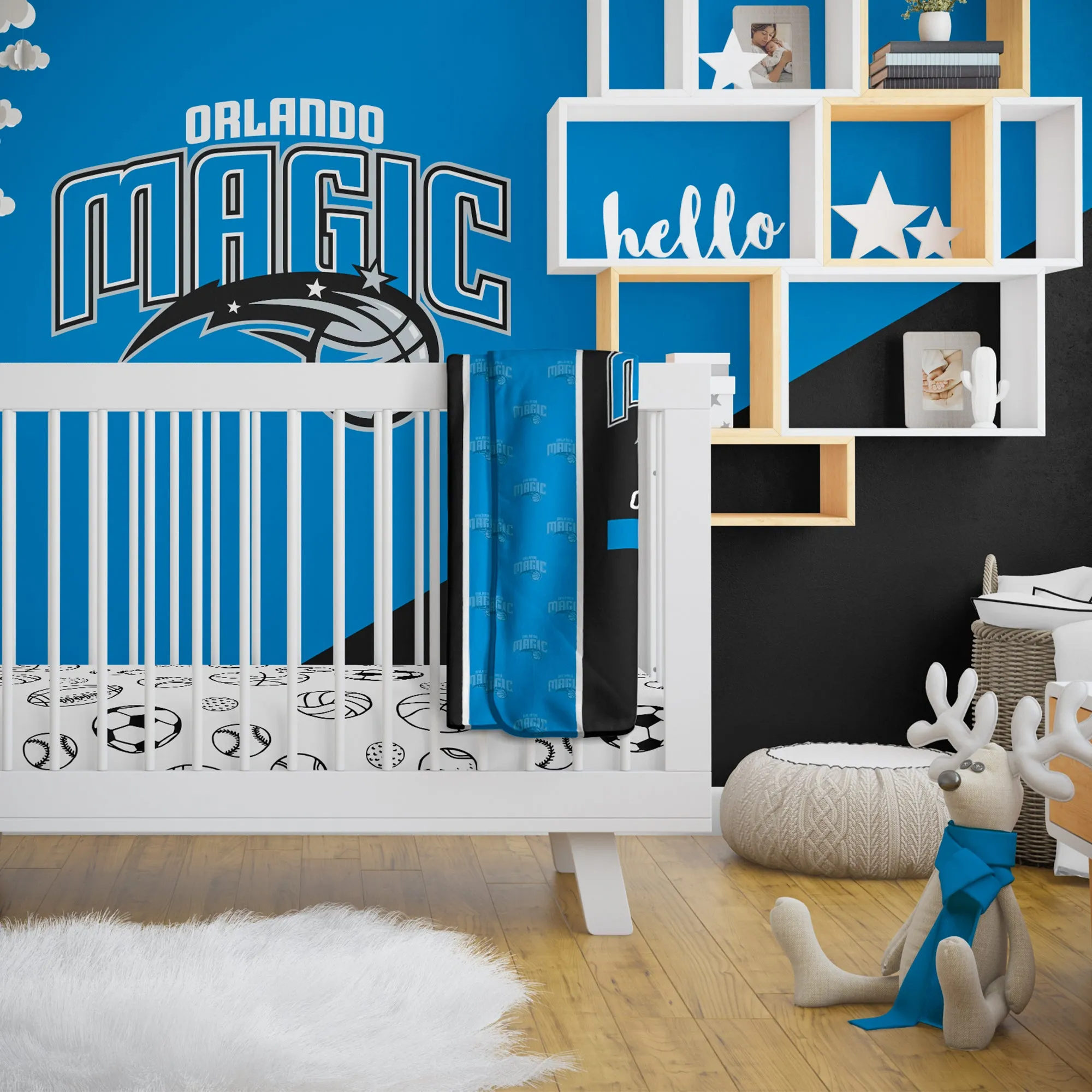 Personalized Orlando Magic Icon Baby Pixel Fleece Blanket