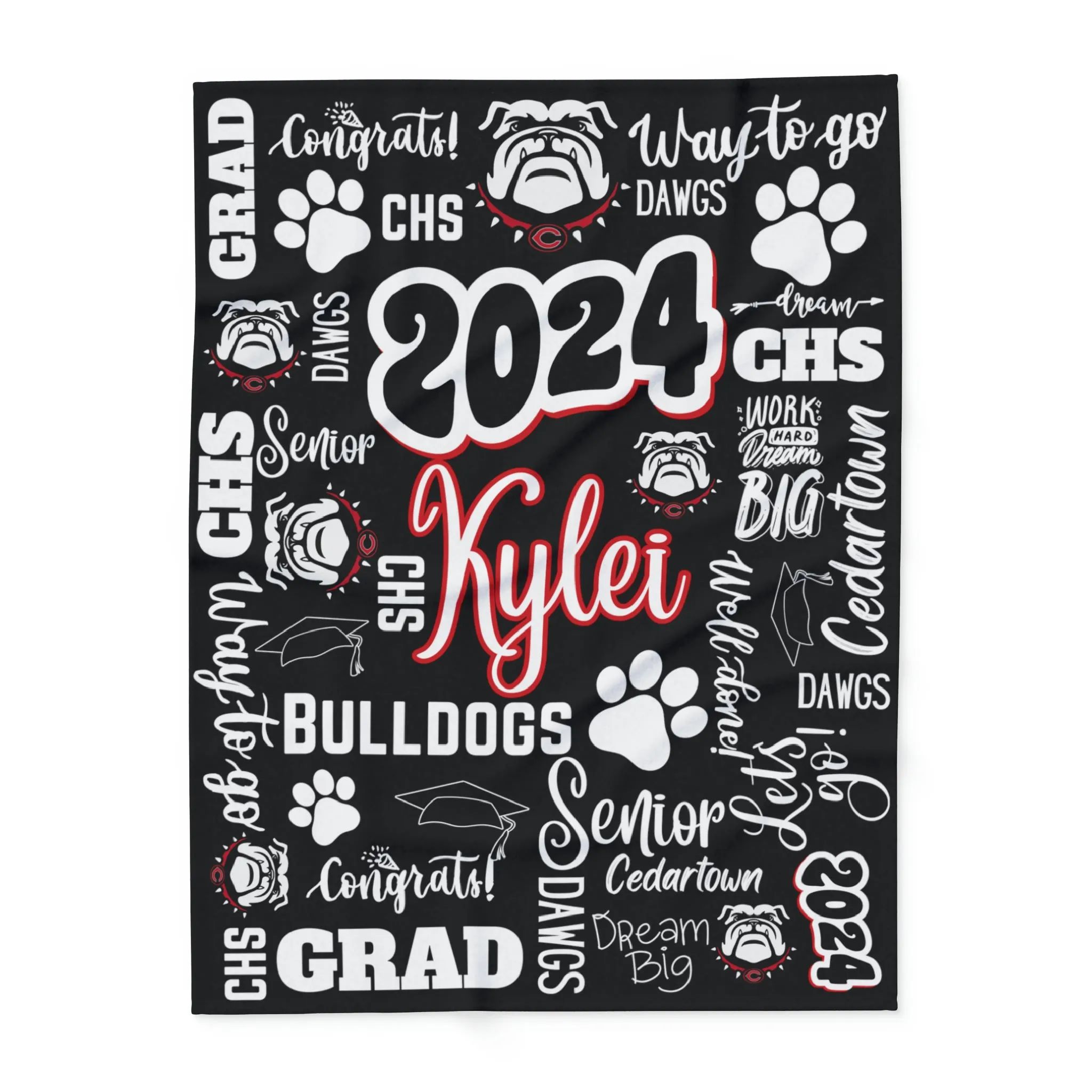 Personalized Senior Arctic Fleece Blanket