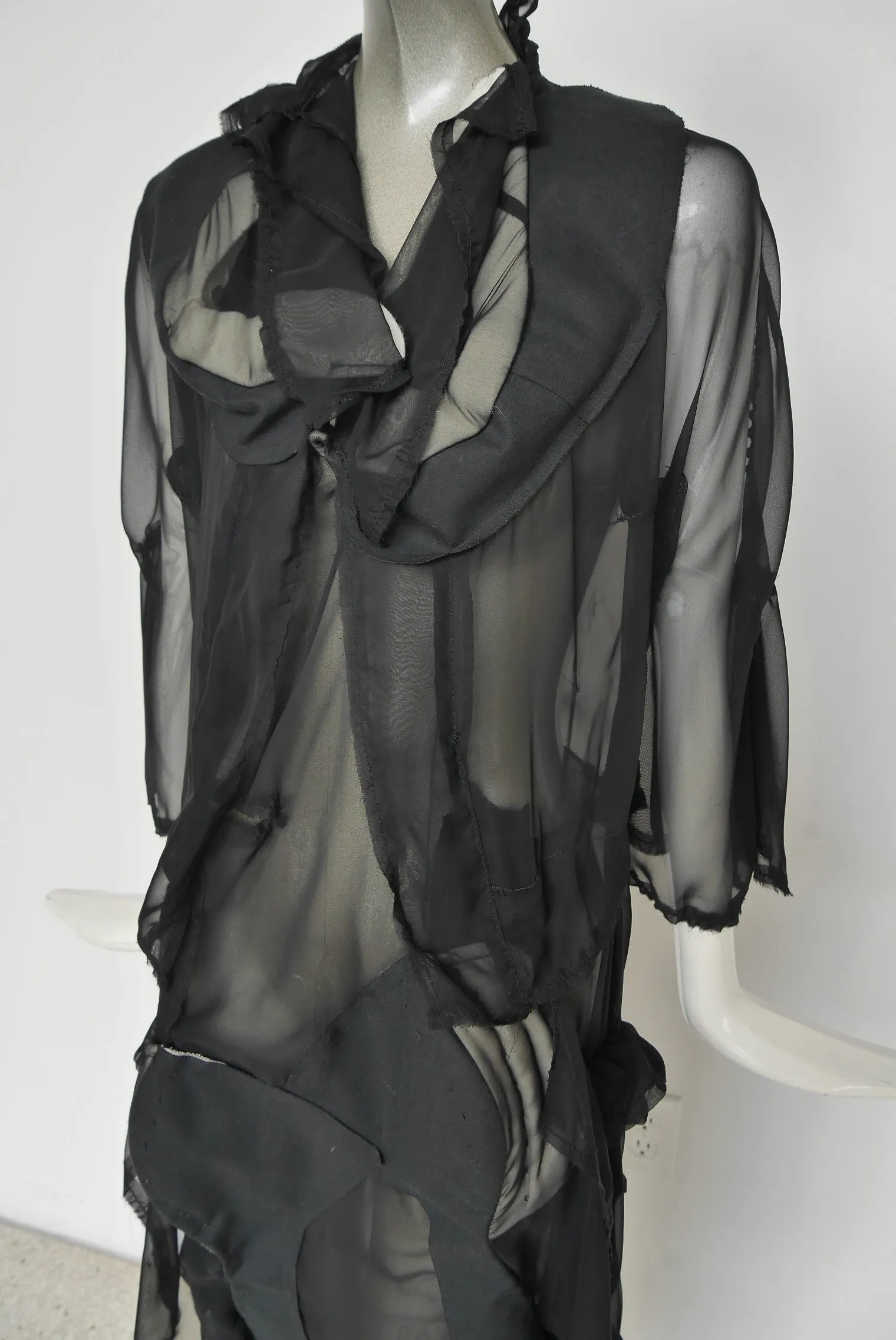 Rei Kawakubo for Comme des Garcons Lumps and Bumbs sheer dress