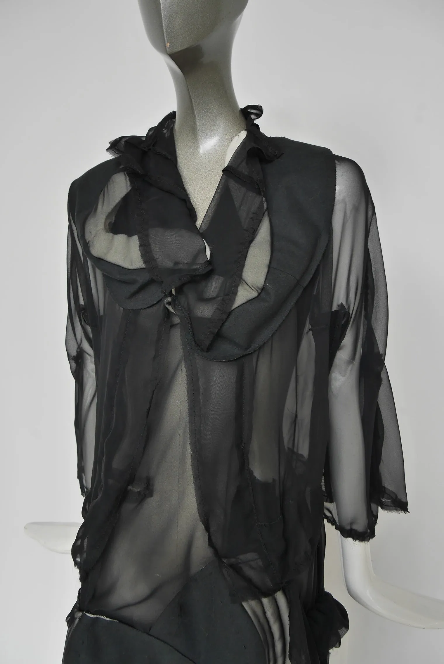 Rei Kawakubo for Comme des Garcons Lumps and Bumbs sheer dress