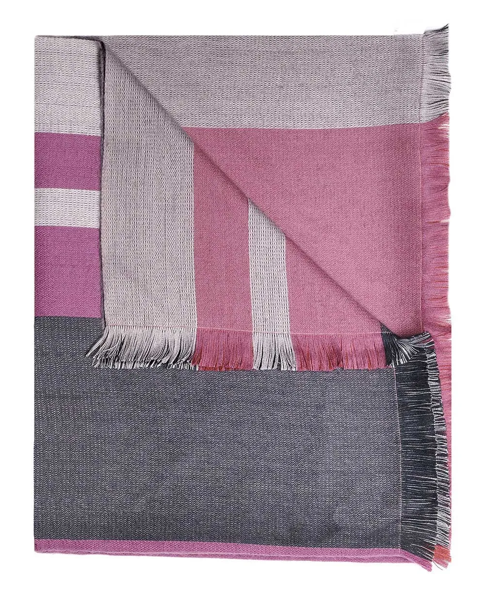 Reversible  Alpaca Throw Blanket - Sangria