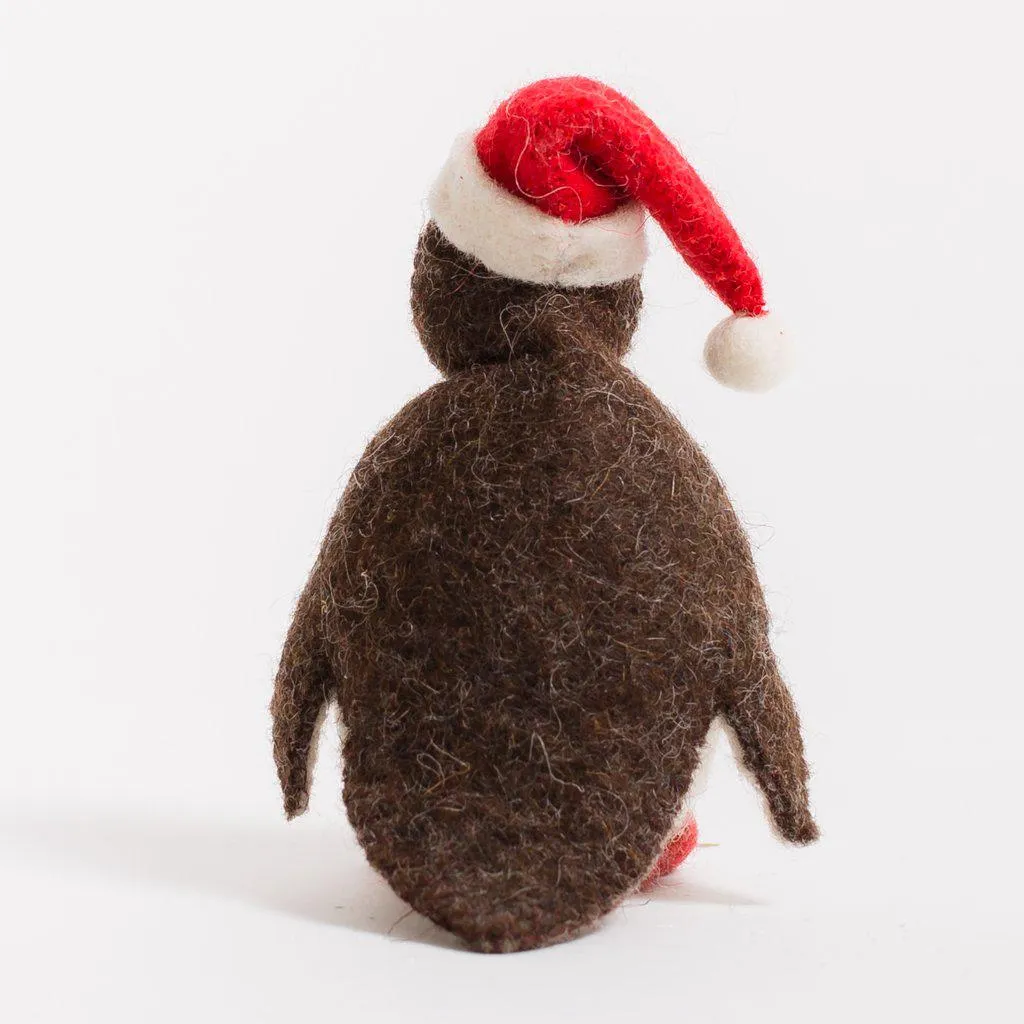 Santa Penguin Ornament