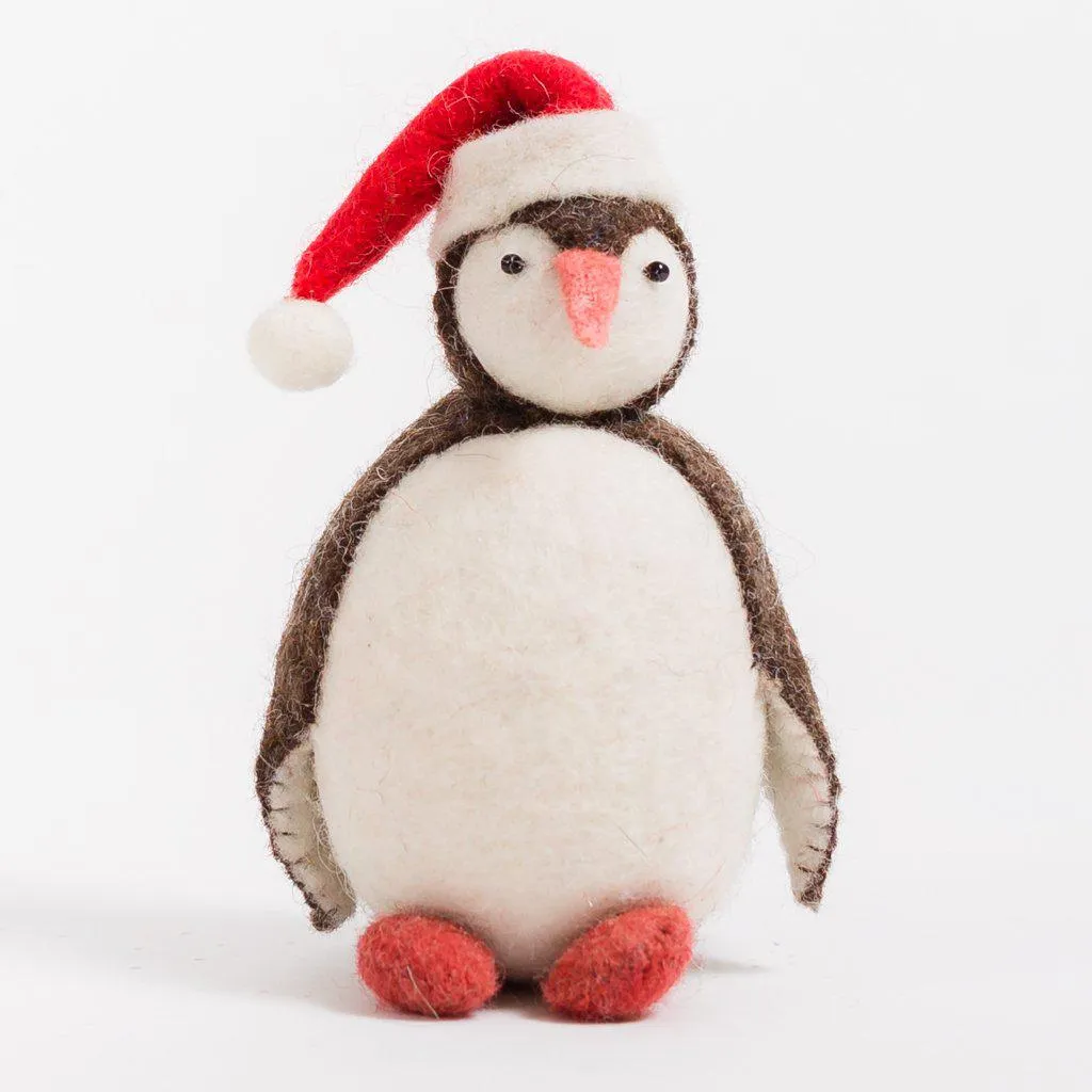 Santa Penguin Ornament