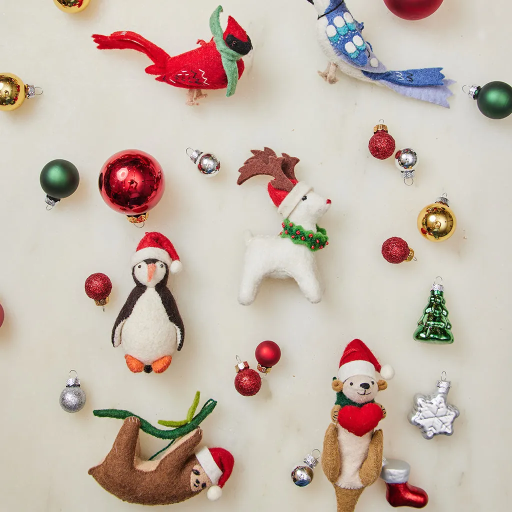 Santa Penguin Ornament