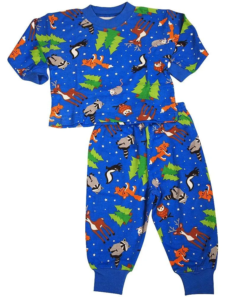 Sara's Prints Boys Long Sleeve 100% Cotton 2 Piece Pajama Set - Wear to fit snug, 36413