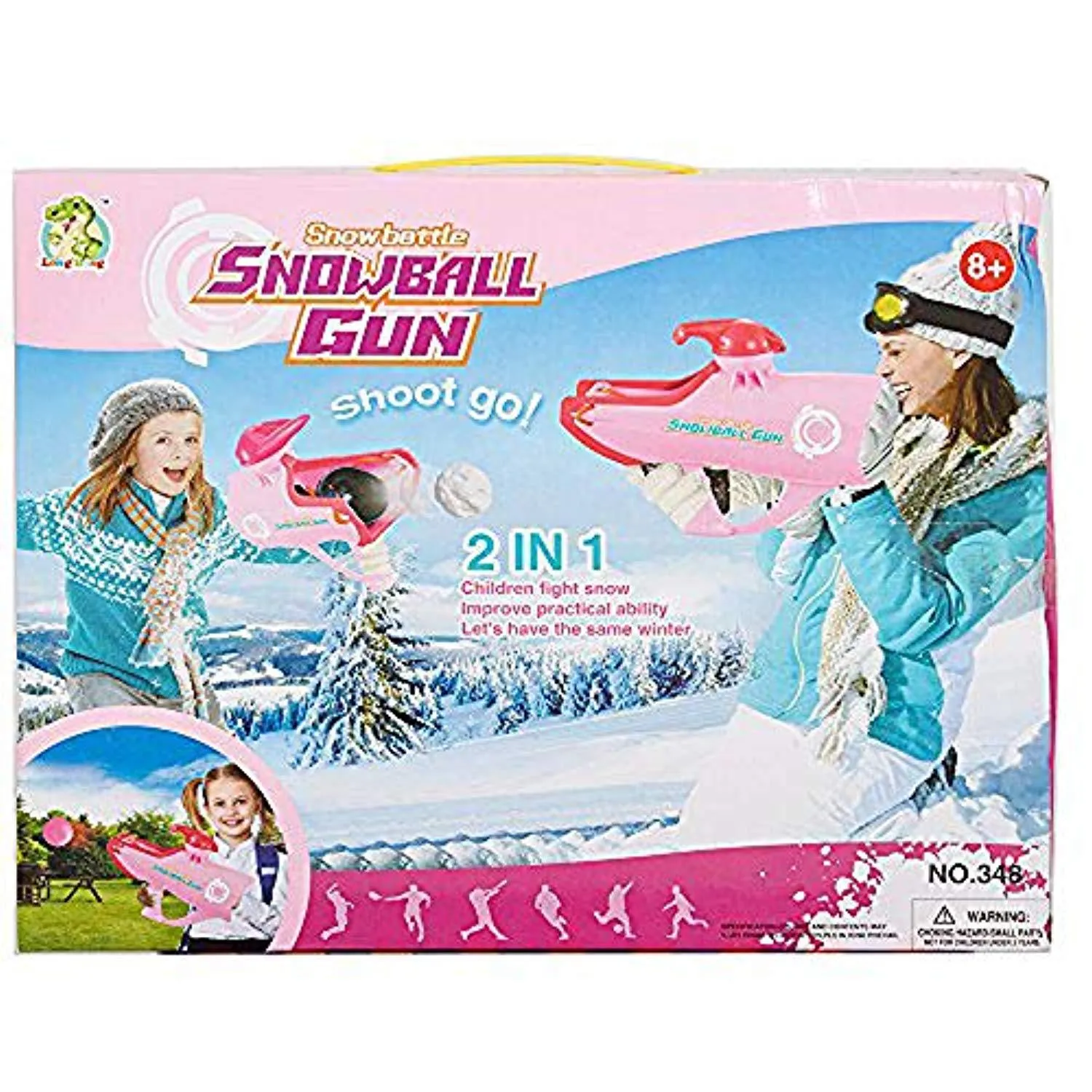 Shoots Snowball Winter Fight Toy Pink