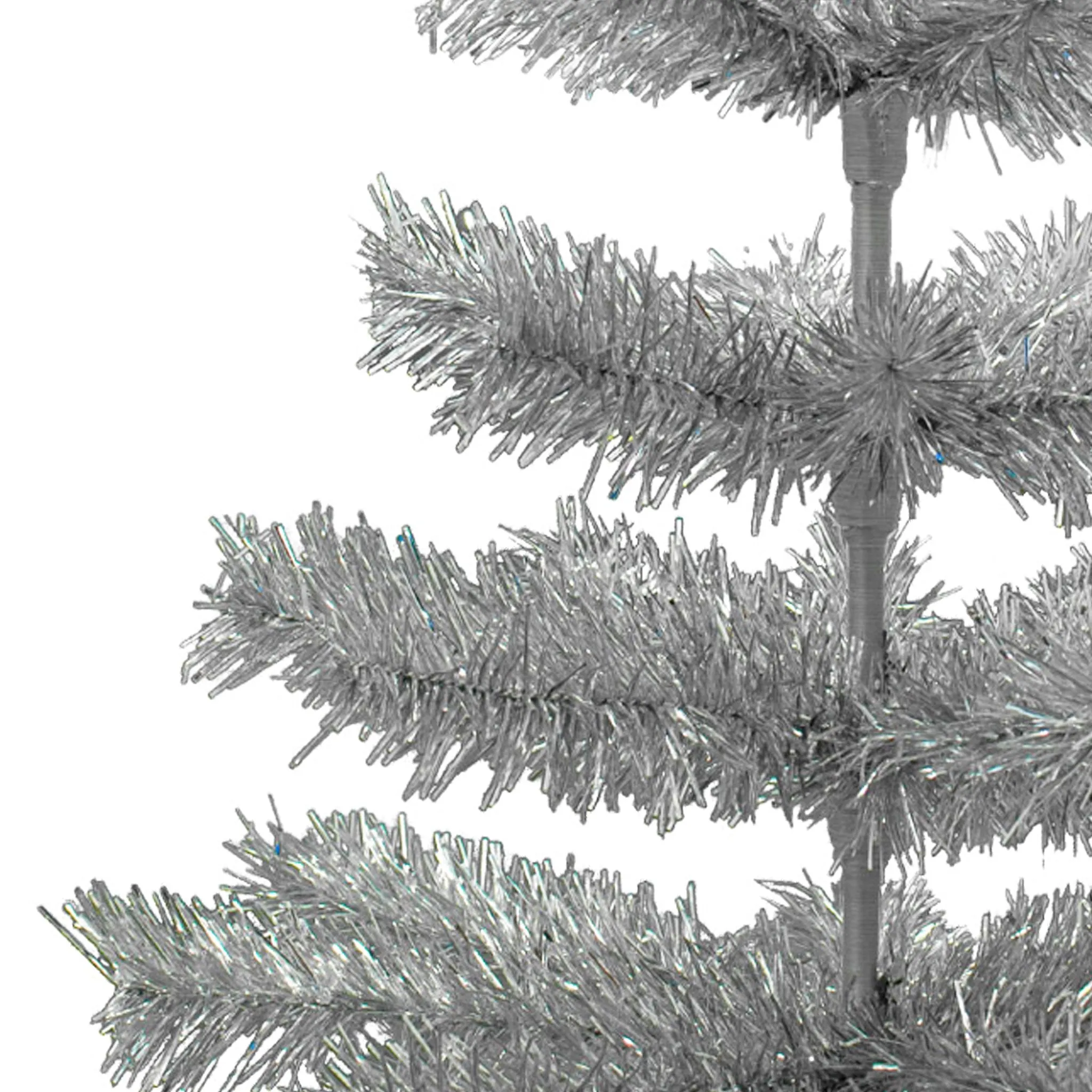 Silver Tinsel Christmas Tree