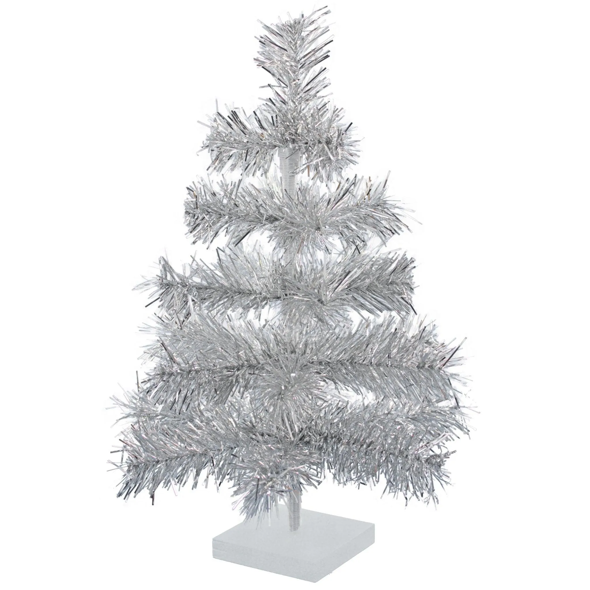 Silver Tinsel Christmas Tree