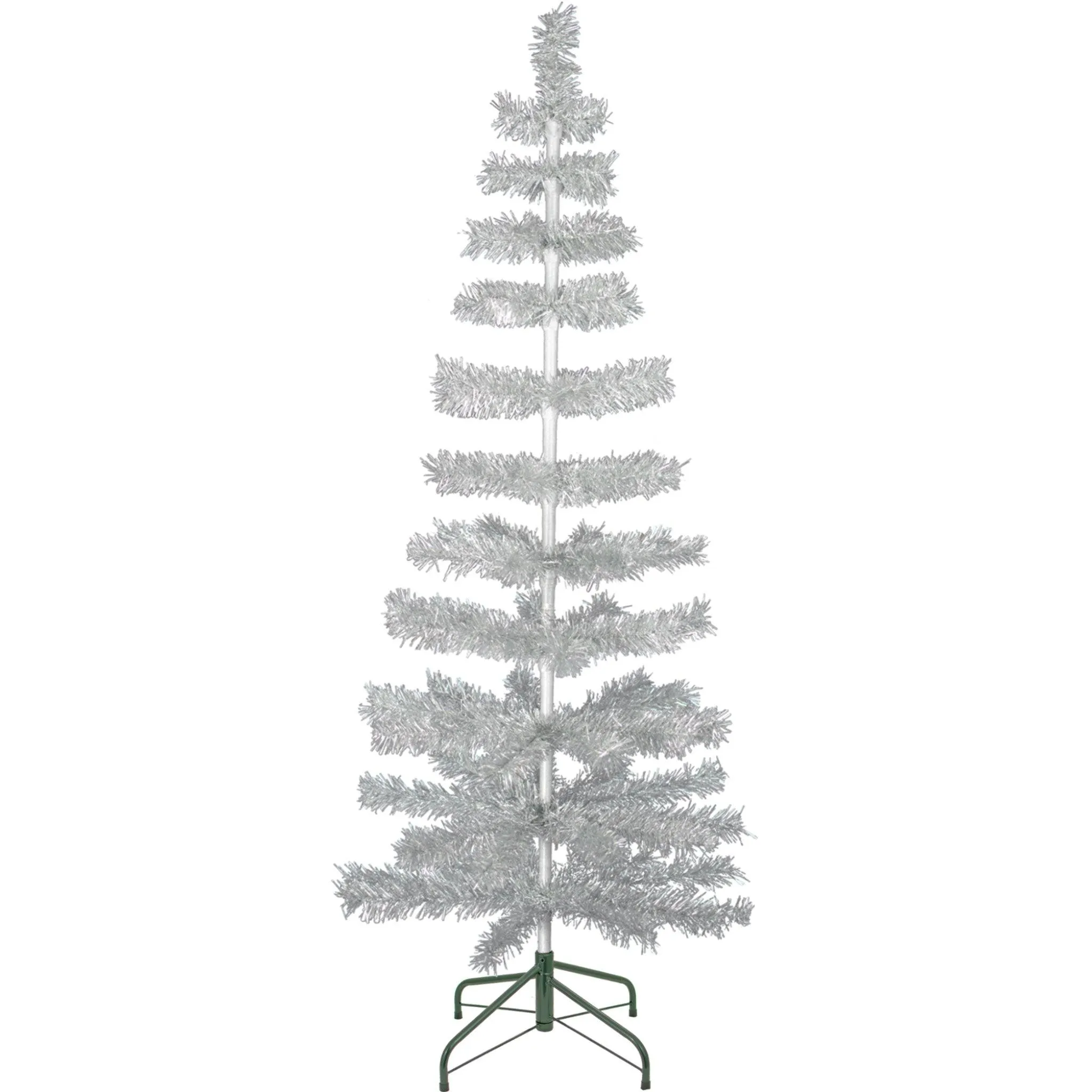 Silver Tinsel Christmas Tree