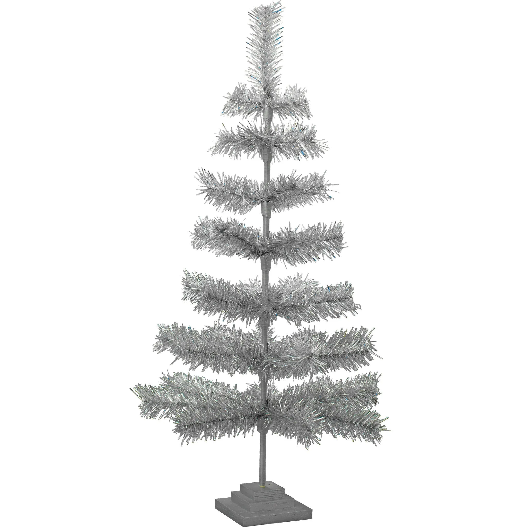 Silver Tinsel Christmas Tree