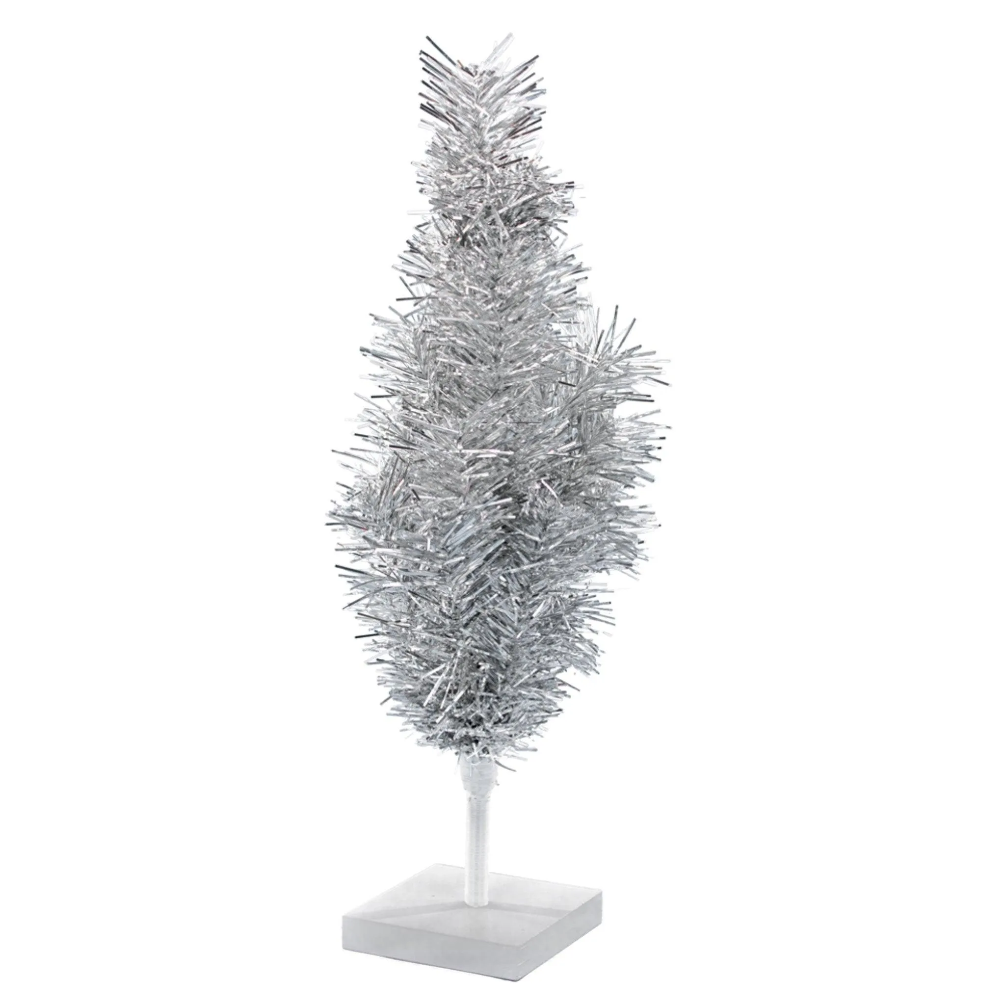 Silver Tinsel Christmas Tree