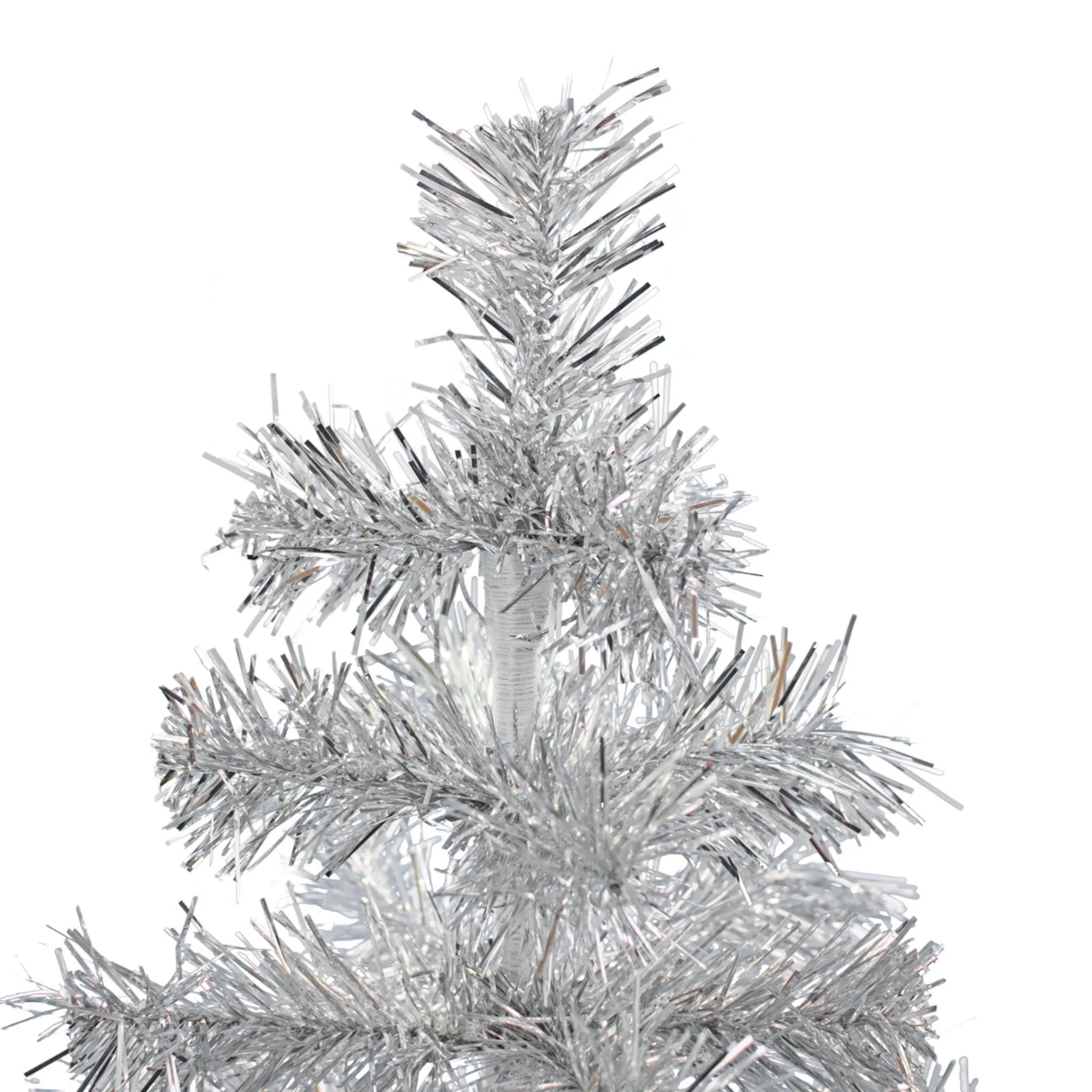 Silver Tinsel Christmas Tree