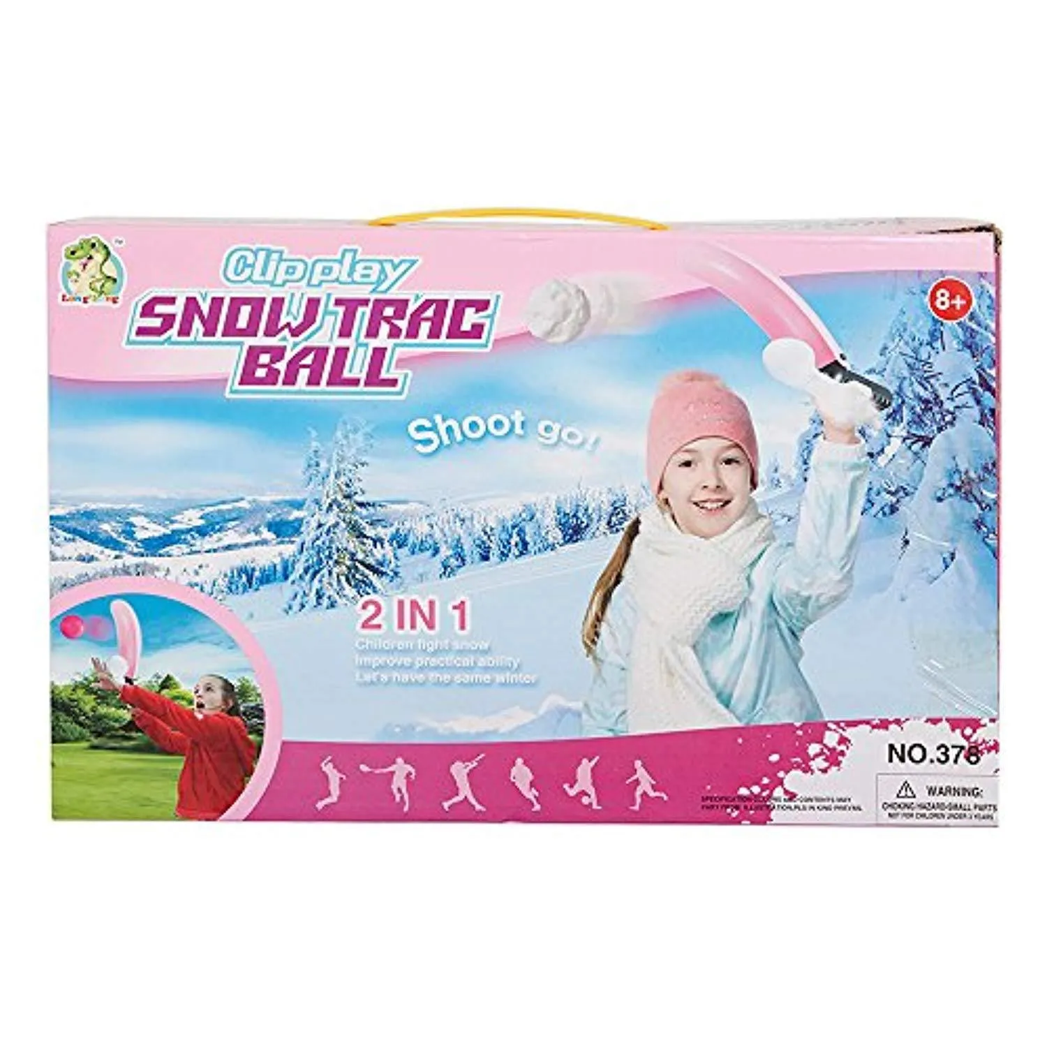 Snow Trac-Ball Outdoor Sport Game Snowball Maker Pink