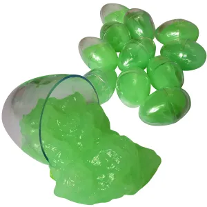 Squeeze Craft Glow in The Dark Easter Egg Slime - 12 Pack Educational Fidget Playset