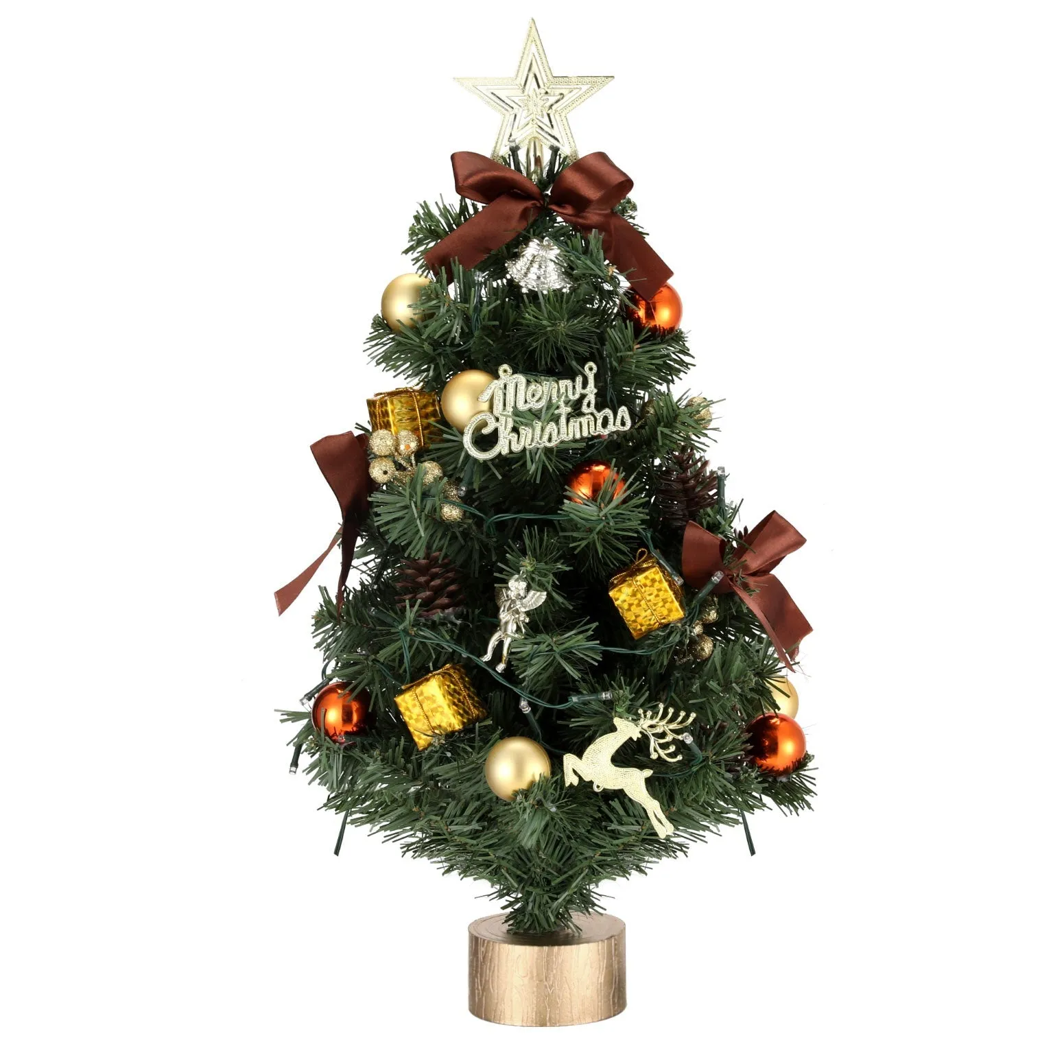 Tabletop Christmas Tree 60CM LED Xmas Tree Tree Topper Ornaments