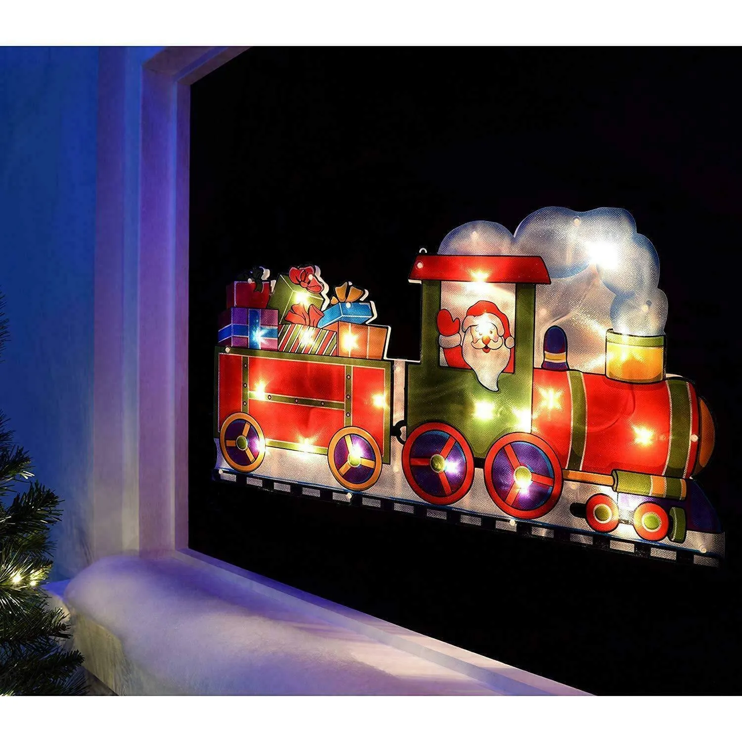 Train Sign Christmas LED Light Silhouette