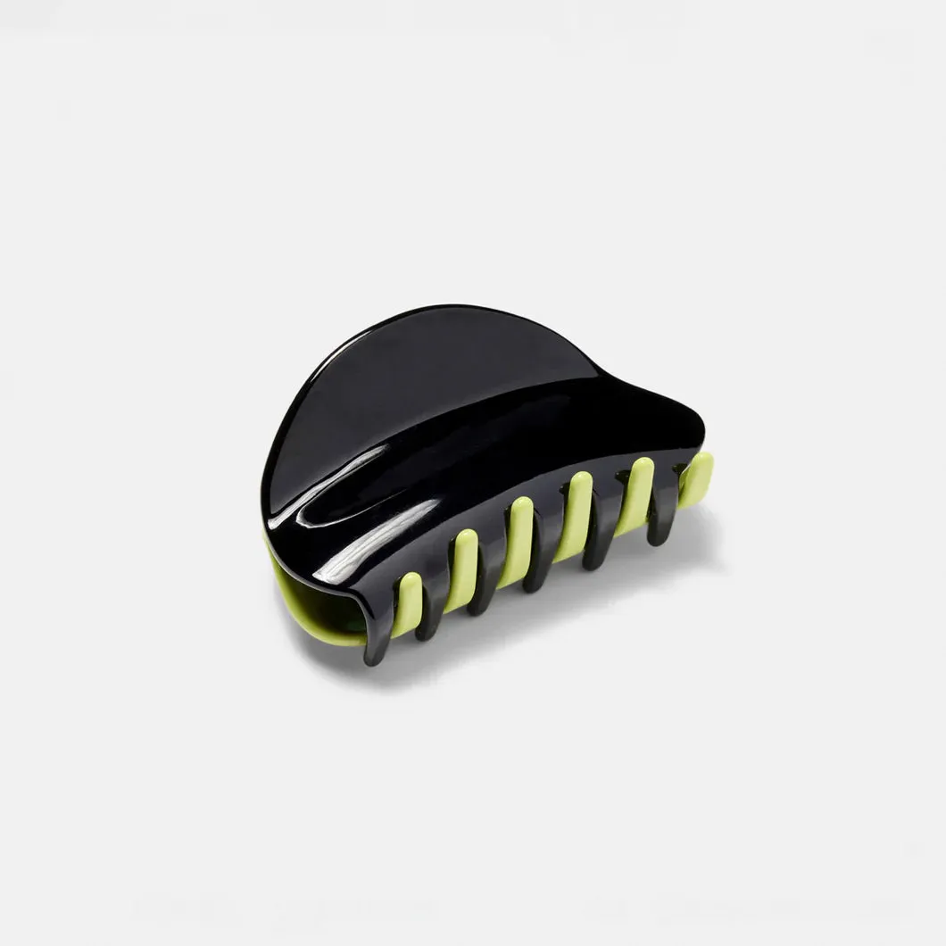 Tri Suki Hair Claw in Black/Chartreuse