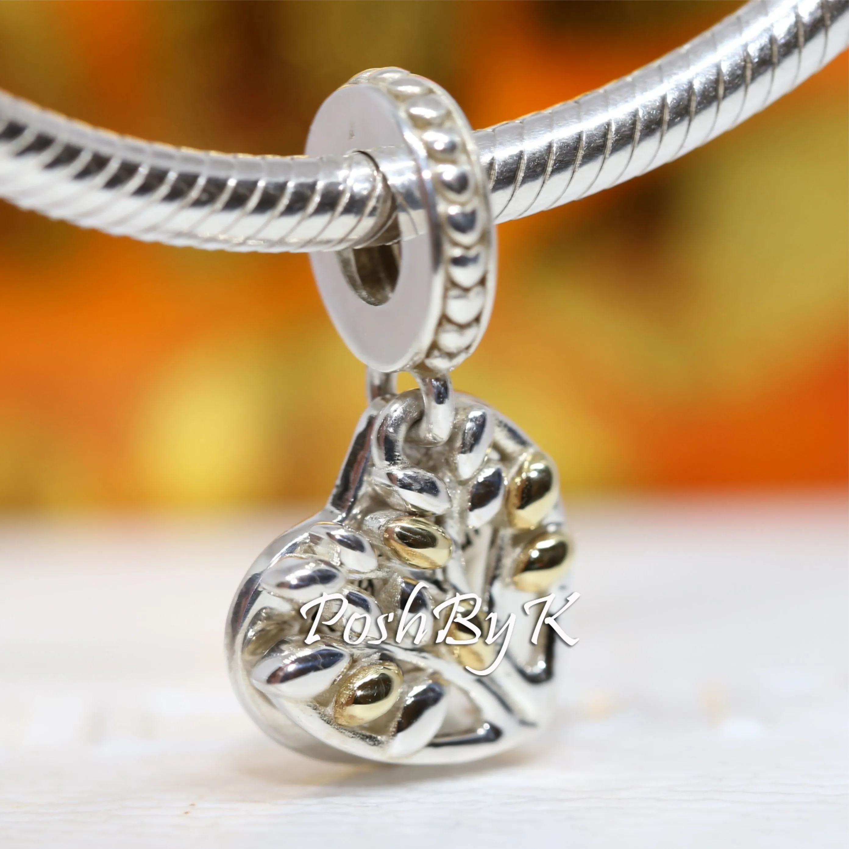 Two-Tone Family Tree Heart  Charm 799161C00