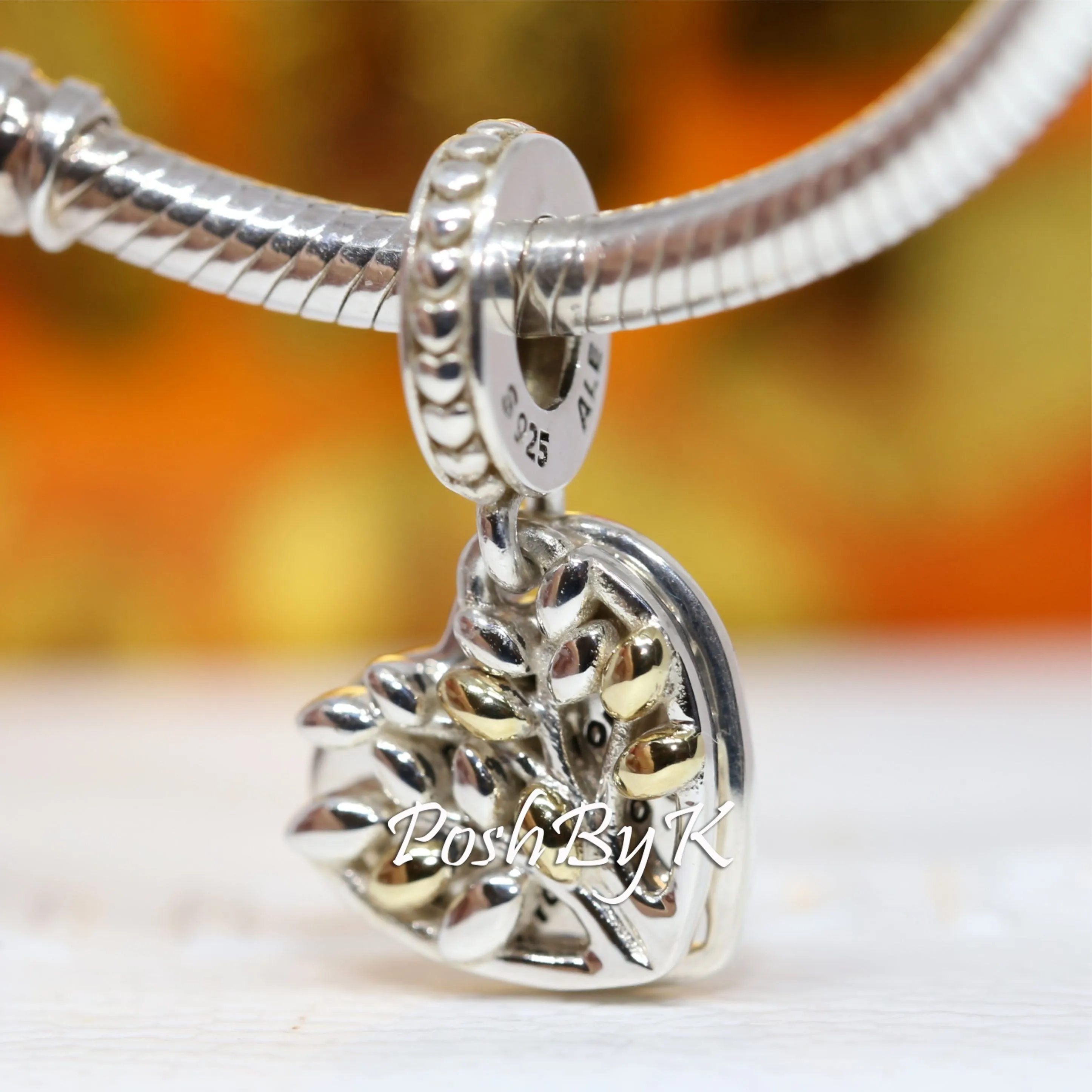 Two-Tone Family Tree Heart  Charm 799161C00