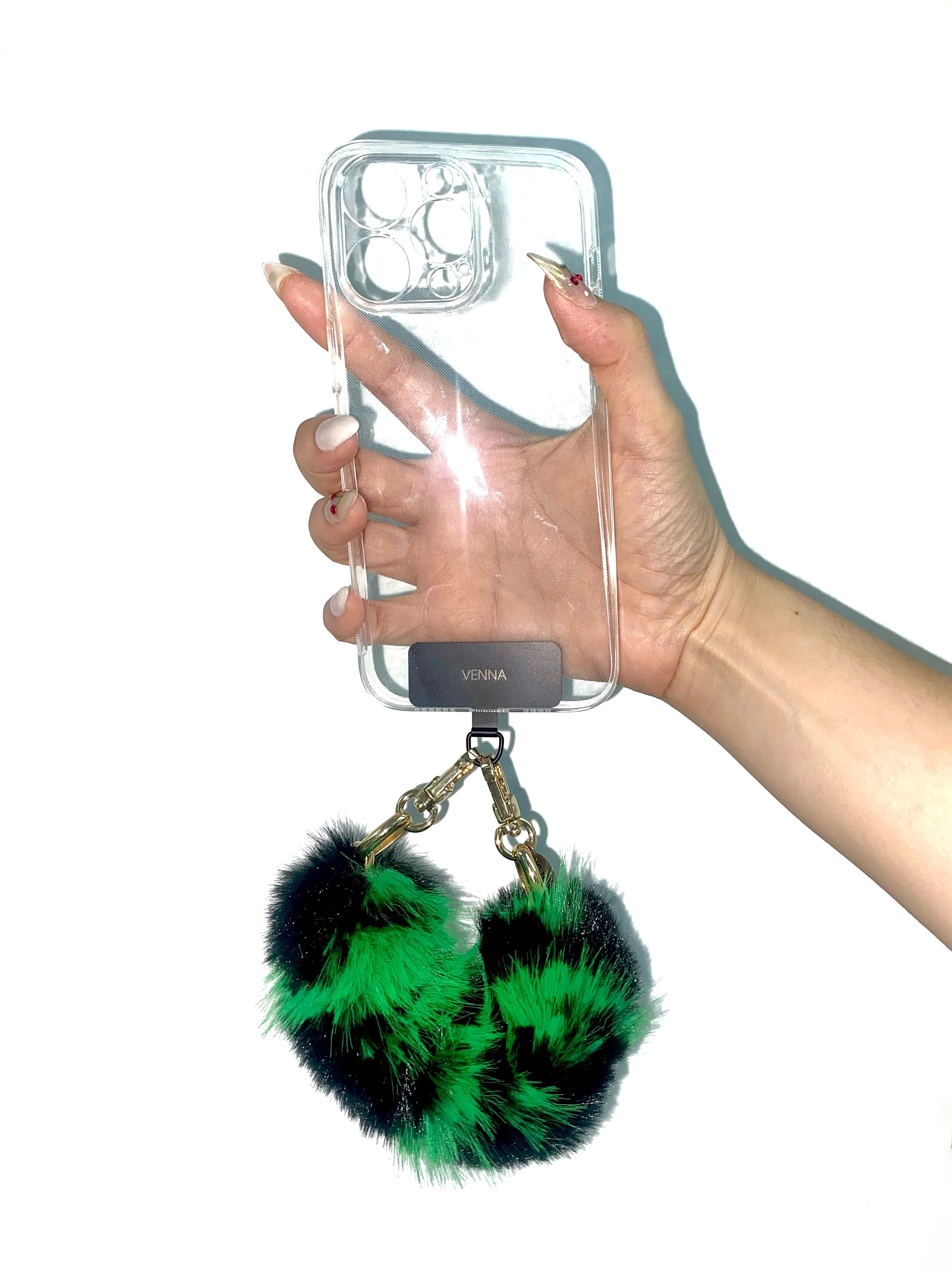 TWO-WAY FURRY PHONE STRAP/CUFF