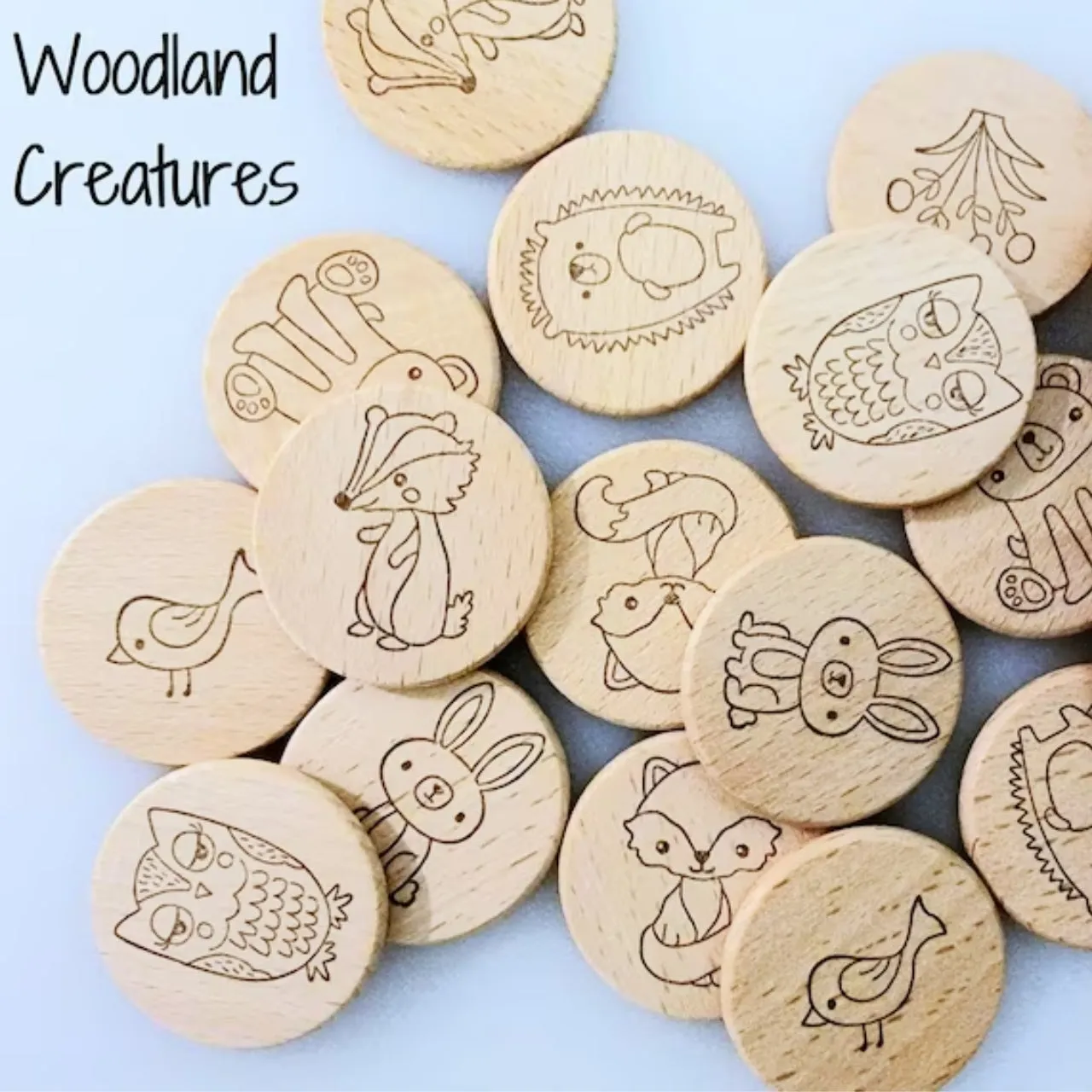 Unfinished Wooden Pieces with Holes Craft Kits