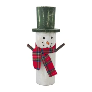 Wood Snowman Sitter - Large